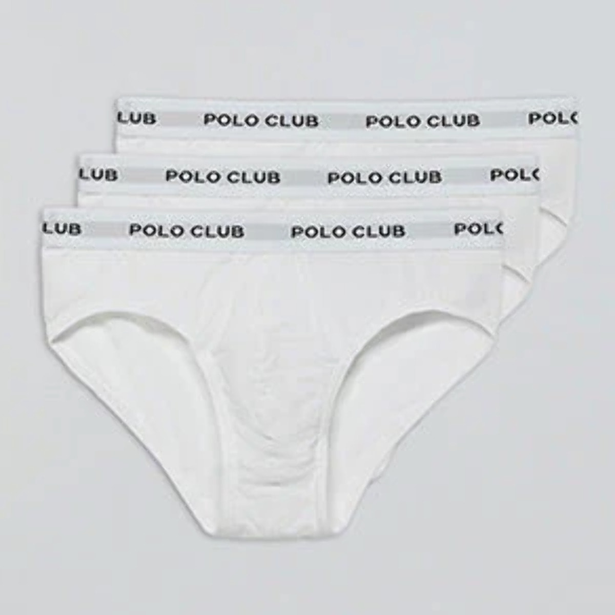 Pack de tres slips blancos con detalle Polo Club