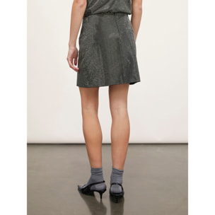 Motivi - Minifalda llena de pedrería - Gris