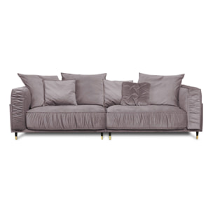 Canapé Droit Velours Fiorenzo - 4 places