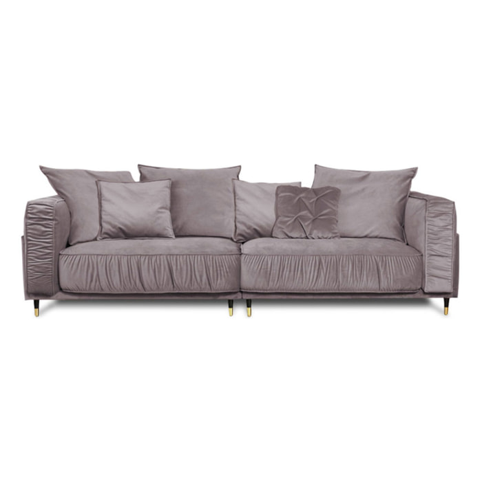 Canapé Droit Velours Fiorenzo - 4 places