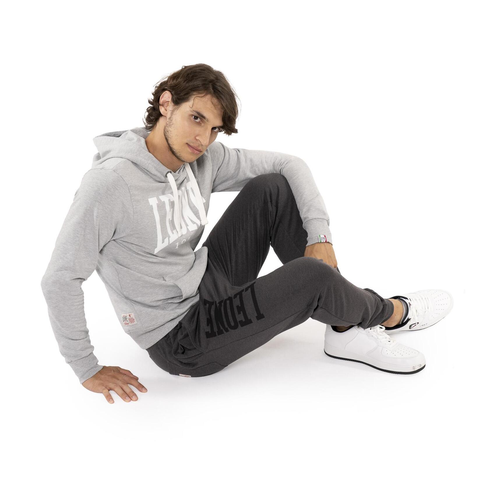 Pantalone sportivo invernale da uomo con polsino e logo grande 'Basic'