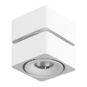 LEDS·C4 Fox Plafón de Techo de Superficie Orientable con Luz LED Blanco Cálido 3000K 656lm. Color Blanco