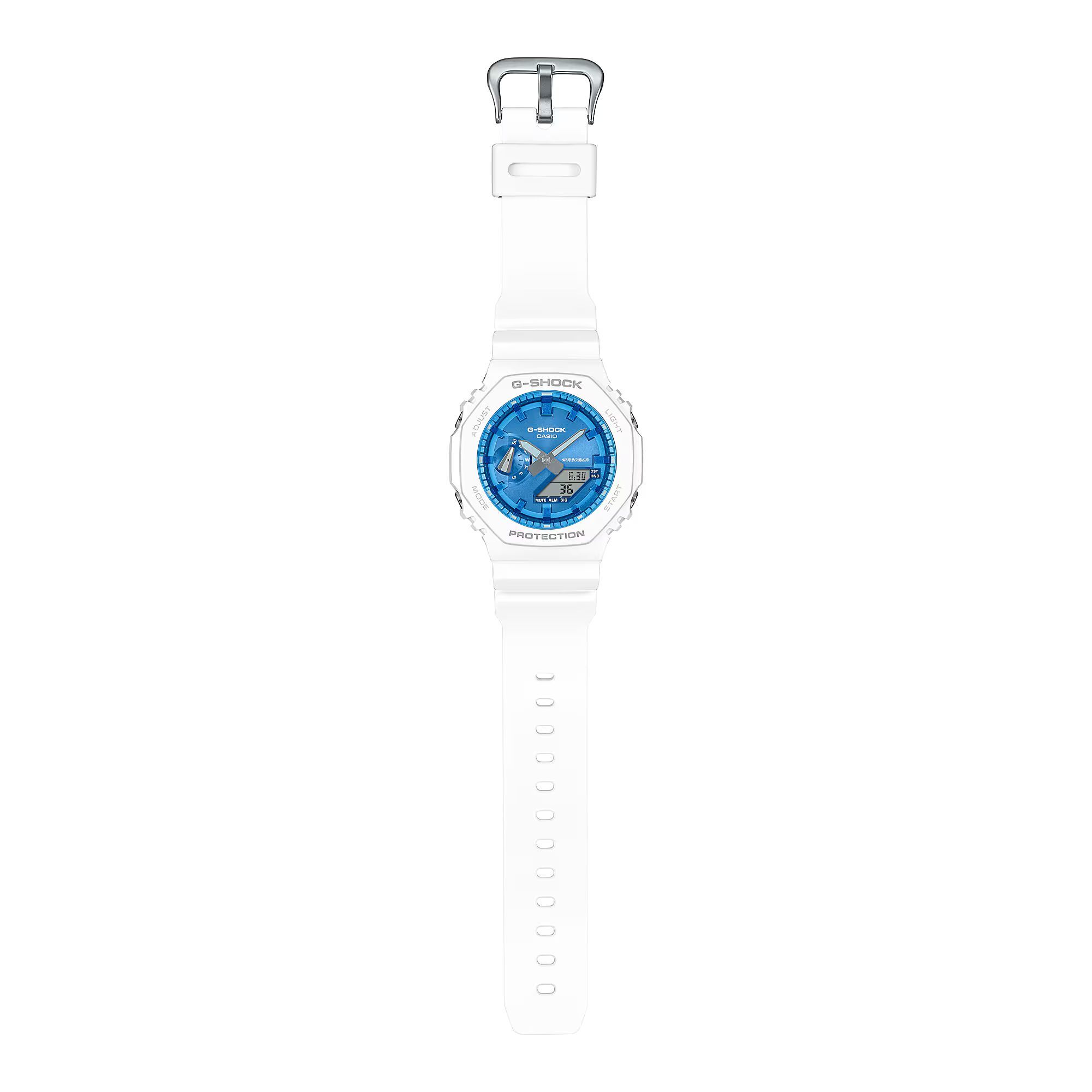 Reloj Casio GA-2100WS-7AER Hombre Digital Cuarzo con Correa de Resina