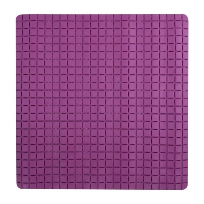 Tapis Fond de douche antidérapant Caoutchouc QUADRO 54x54cm Violet MSV