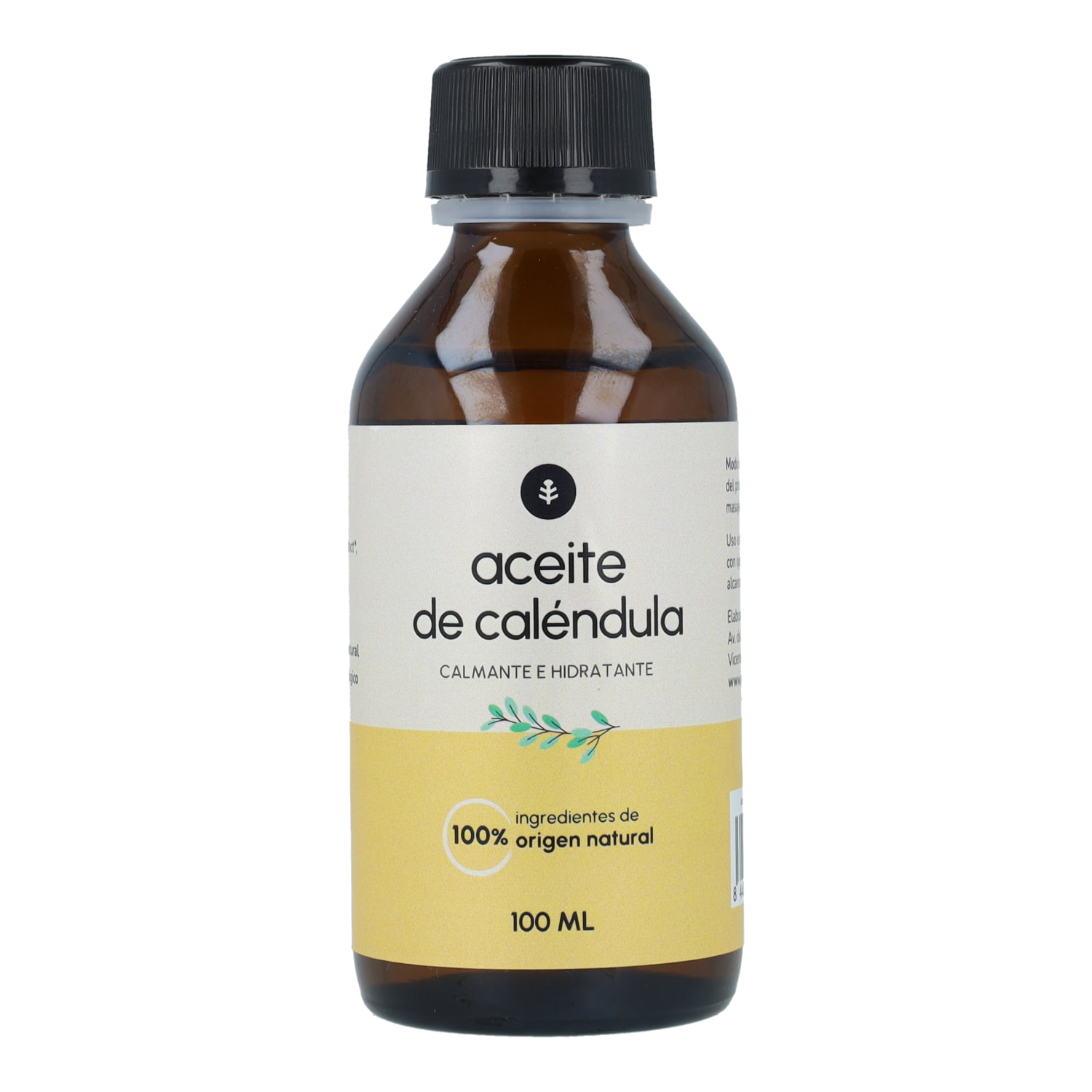 PLANETA HUERTO | Aceite de Caléndula 100 ml - Hidratante y Calmante para Piel Sensible, Uso Facial y Corporal, 100% Natural