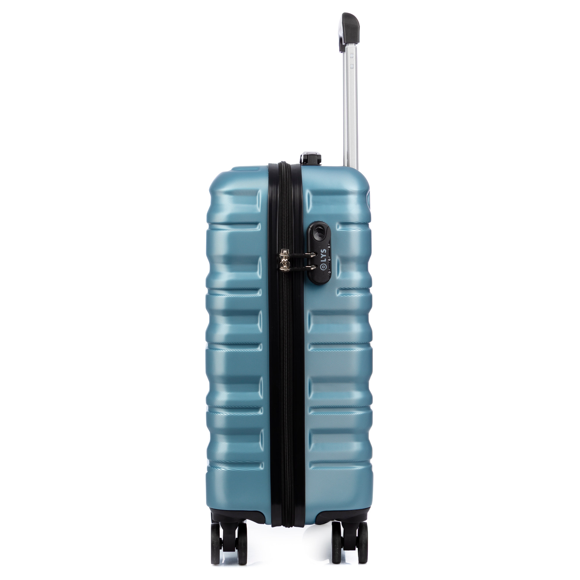 Juego de 3 maletas Trolley, en material ligero ABS de alta resistencia. Cerradura numérica y 4 ruedas giratorias 360° extraibles en la maleta grande.