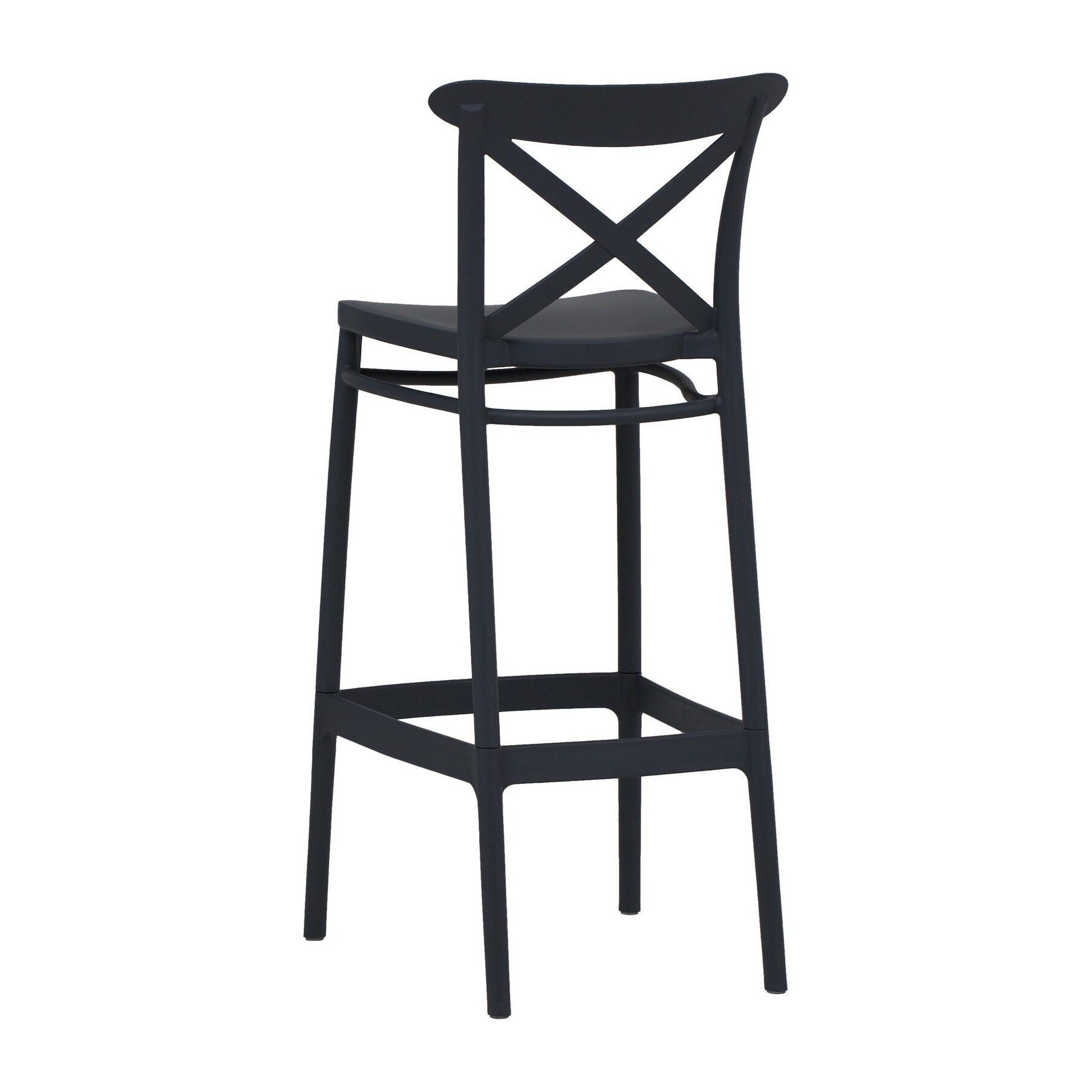 Set di 4 sgabelli LIVERPOOL in polipropilene antracite