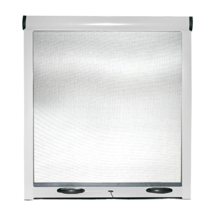 Zanzariera Universale A Rullo Avvolgibile Profilo Riducibile Regolabile Per Finestra Balconi Con Frizione Telaio Alluminio Bianco 60 X 150 Cm