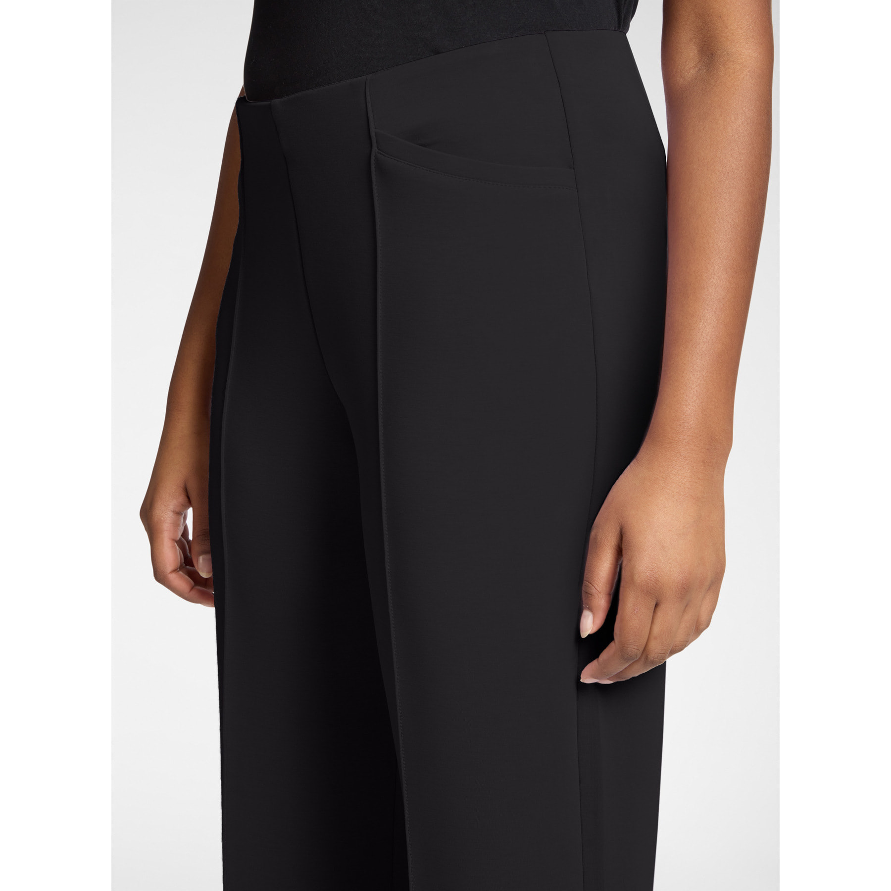 Elena Mirò - Pantalones palazzo en scuba - Negro