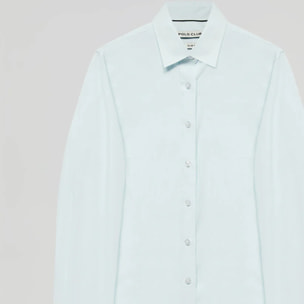 Camisa oxford verde con logo bordado