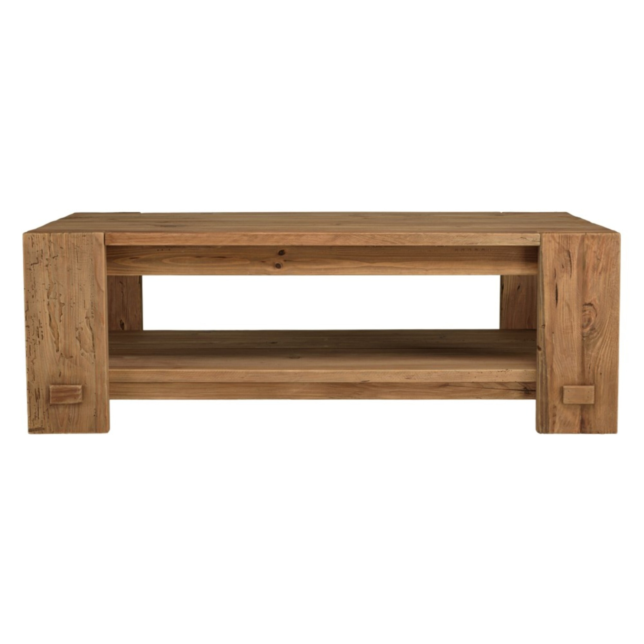 SANDY - Table basse rectangulaire 132x71cm bois Pin recyclé