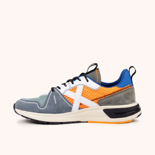 Sneakers Urbanas Retro-Running en Naranja y Gris MUNICH FUTTURA 06