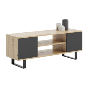 Mobile Porta TV Focus in Rovere Artisan e Nero