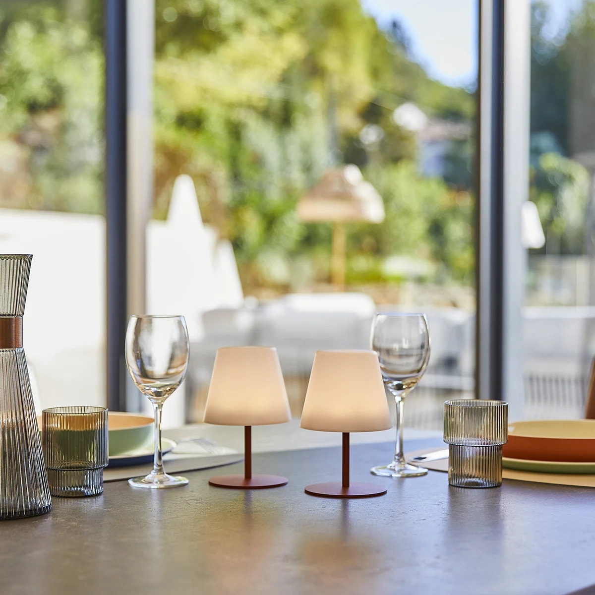 Set de 2 lampes de table TWINS H16cm
