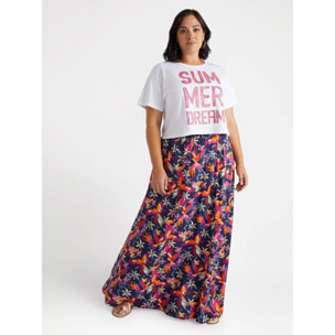 Fiorella Rubino - T-shirt cropped Summer Dream - Bianco