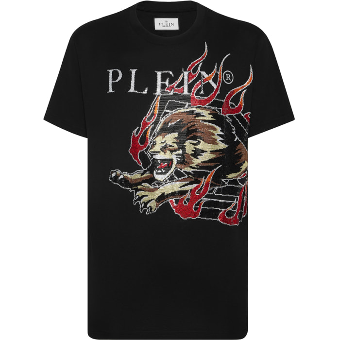 PHILIPP PLEIN Camiseta de cuello redondo LION