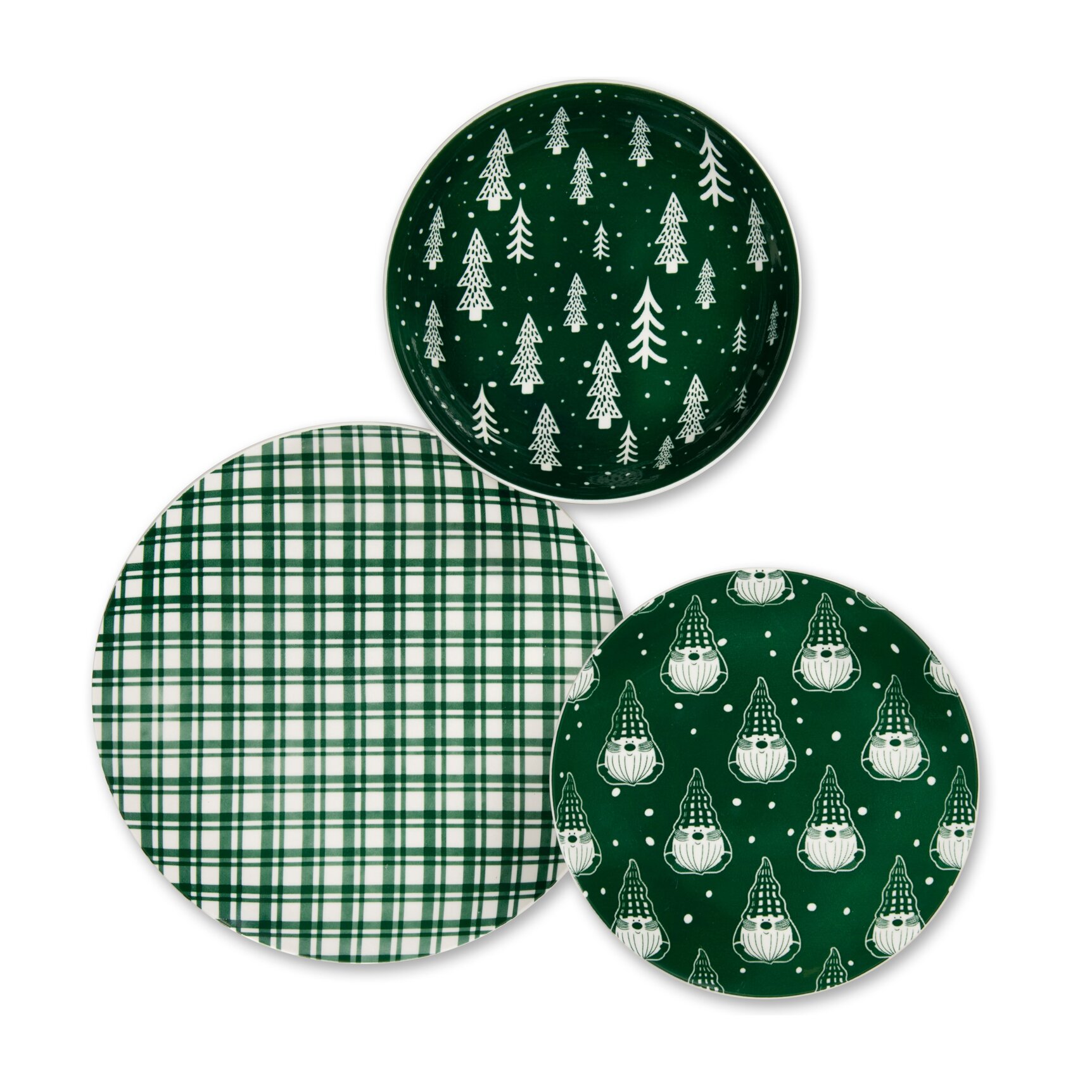 Service de Table 18 pièces Excelsa - Green Winter, Porcelaine Verte