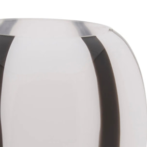 Vase Piero noir et blanc H20cm