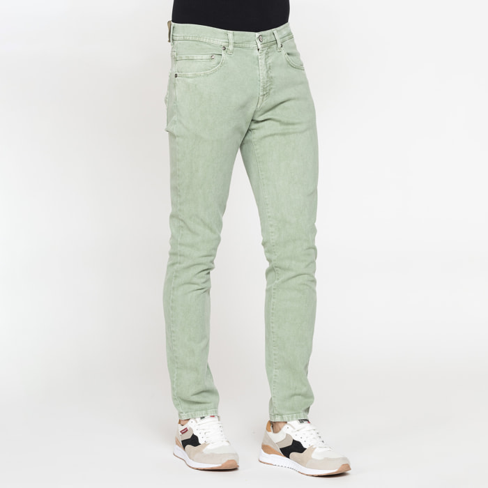 COLOR JEANS UOMO MOD. 717 SLIM FIT IN BULL DENIM SPECIAL DYED