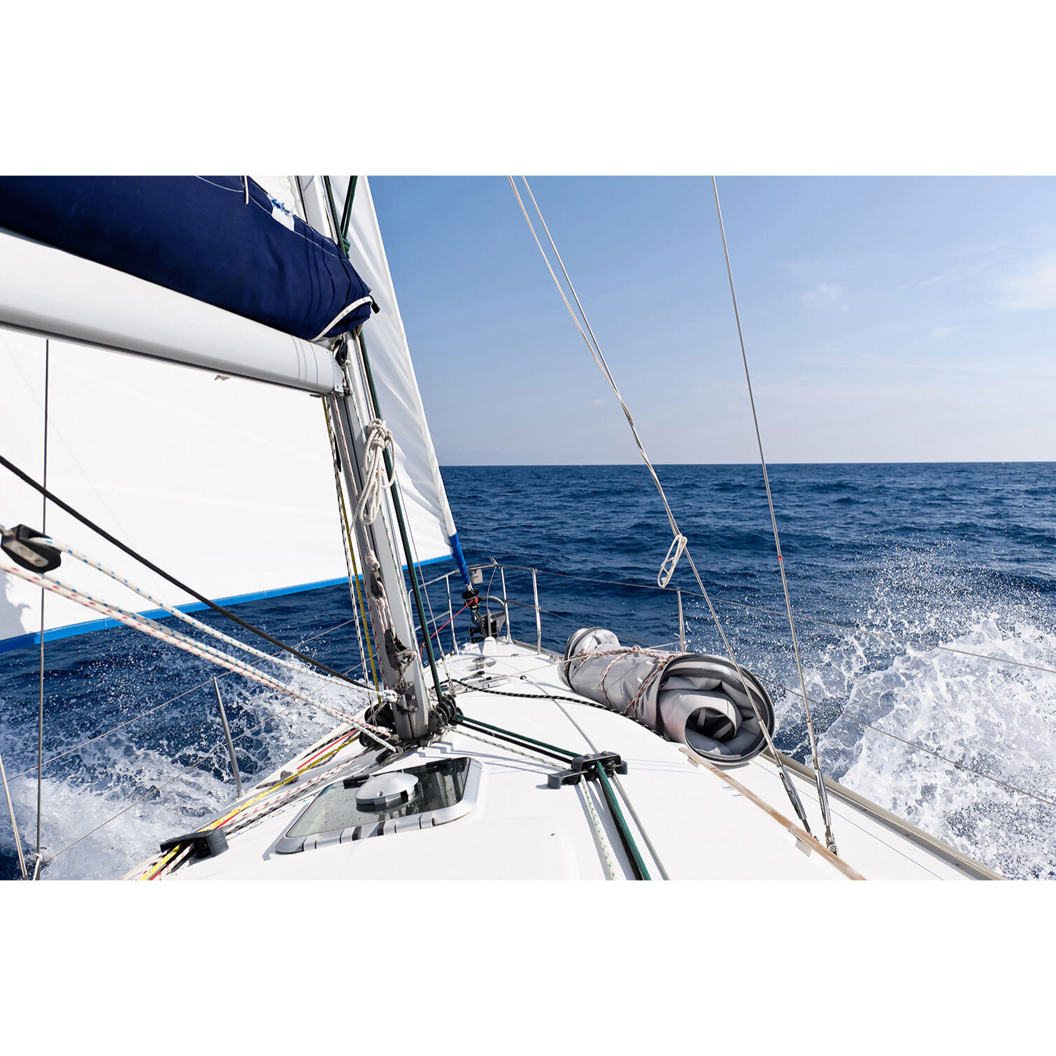 Tableau mer skipper voilier  Toile imprimée