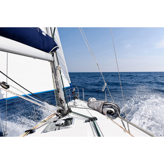 Tableau mer skipper voilier  Toile imprimée