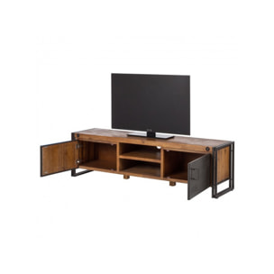 Meuble TV industriel bois et métal - ATELIER