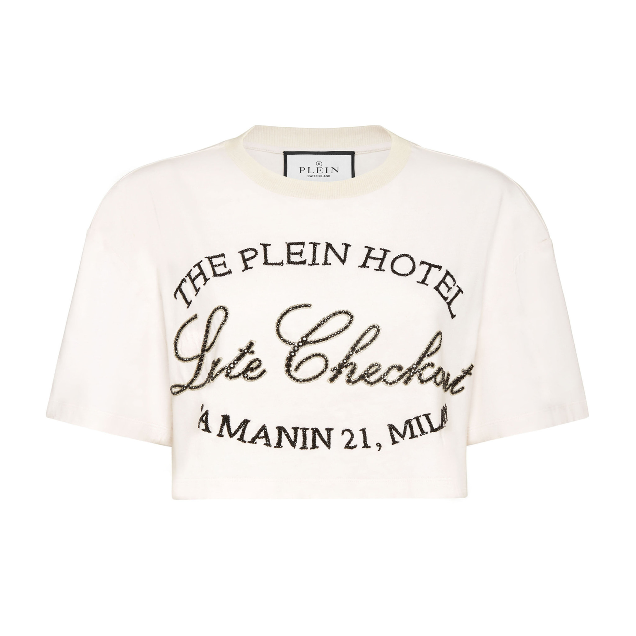 PHILIPP PLEIN T-Shirt Round Neck Ls CRYSTAL