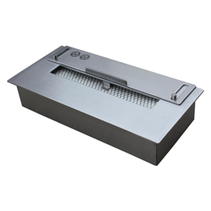 Quemador de acero para chimenea de etanol con fibra cerámica y tapa para regular la llama 1L NB10 PURLINE