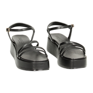 Zeppe nere, platform 5 cm