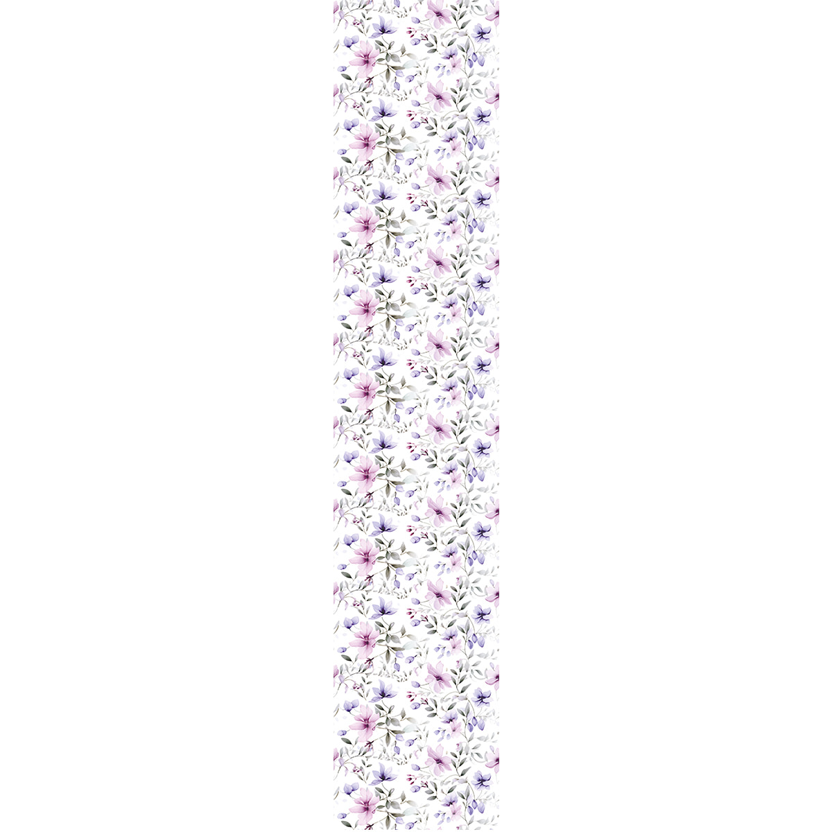 Papier peint intissé pré-encollé - FLEURS ROSES ET VIOLETTES - 1 rouleau