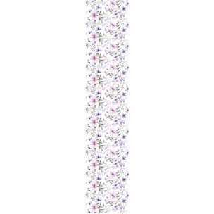 Papier peint intissé pré-encollé - FLEURS ROSES ET VIOLETTES - 1 rouleau