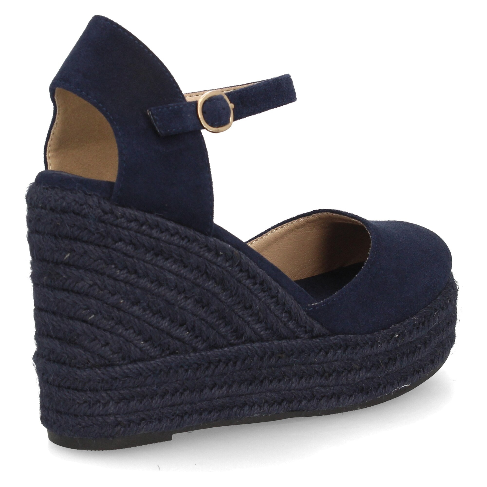 Alpargata cuña mujer talón cerrado y pulsera tobillo