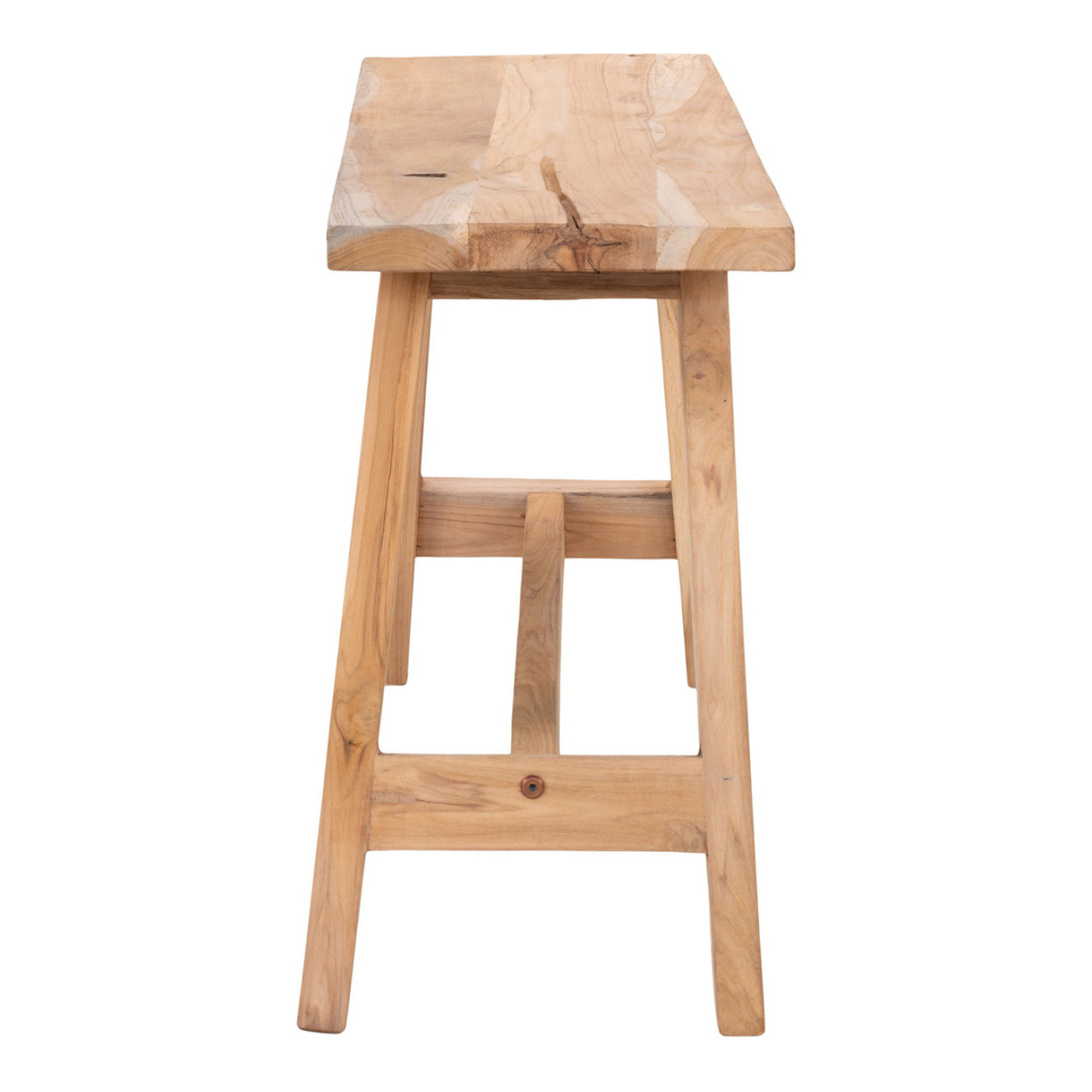 Panchina Barcelona in legno di teak naturale, 90 cm