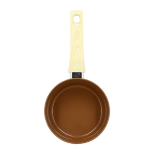 Casserole en revêtement céramique 16cm noisette - tous feux COLORAMA