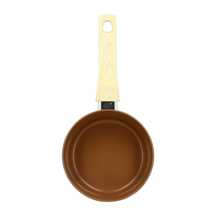 Casserole en revêtement céramique 16cm noisette - tous feux COLORAMA