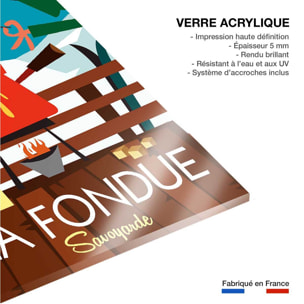 Tableau retro la fondue savoyarde Tableau plexiglas