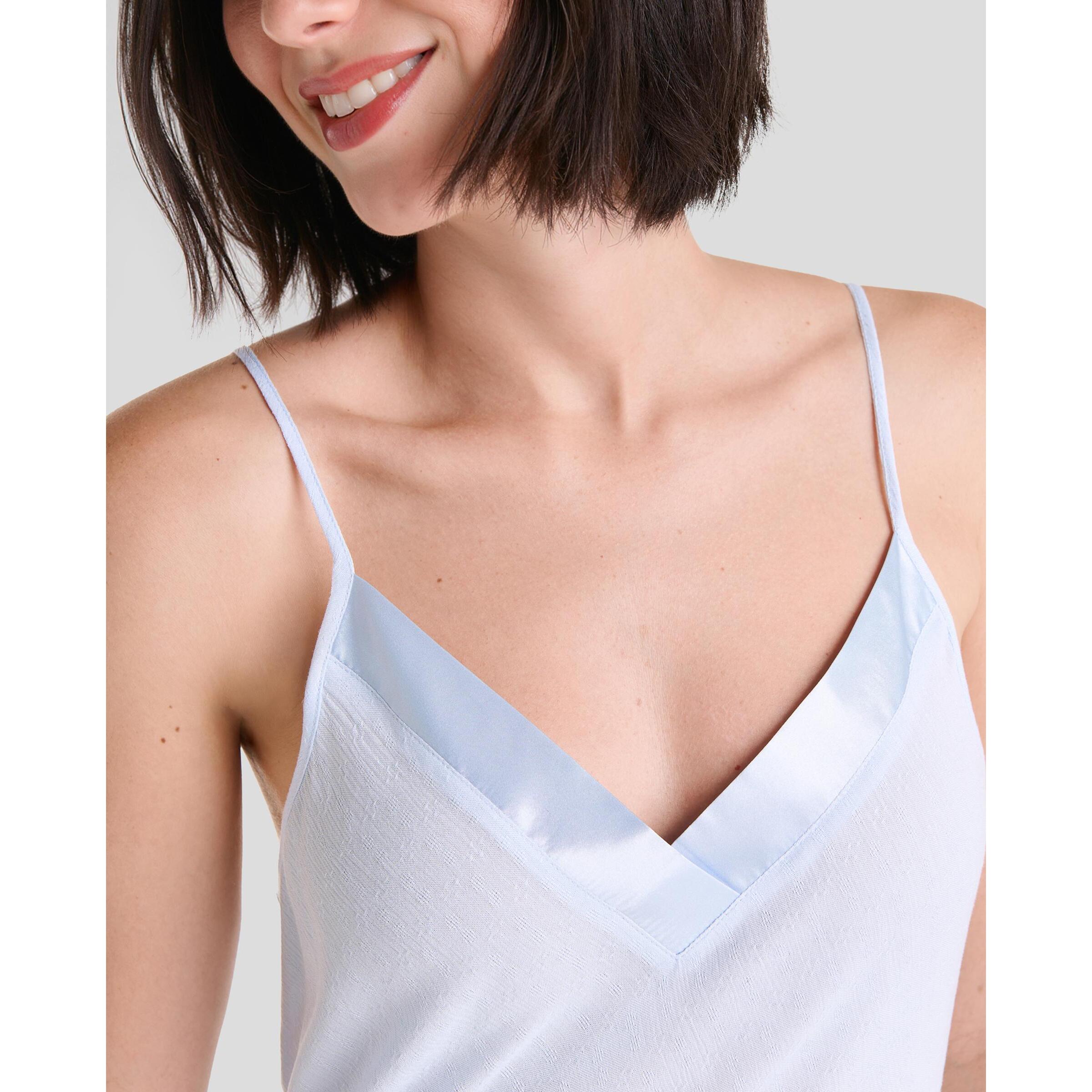 Camisón corto mujer viscosa tirantes elegante