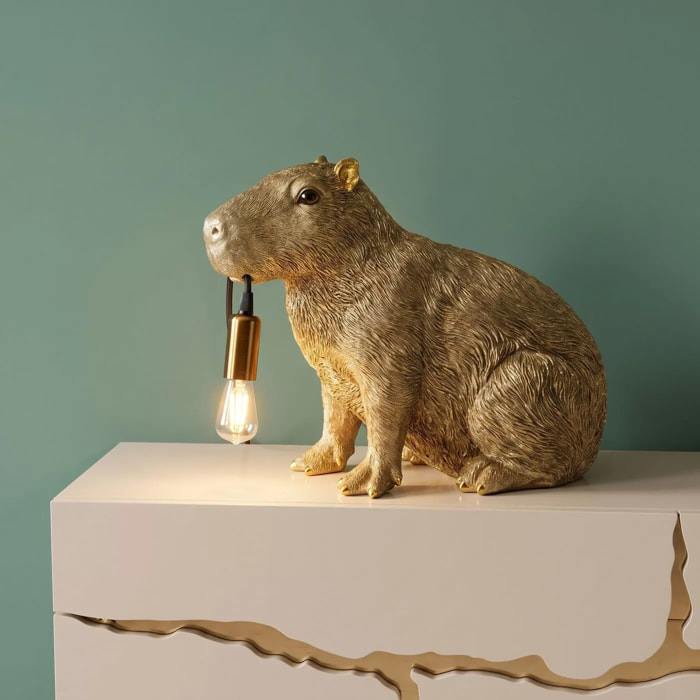 Lampe capybara doré Kare Design