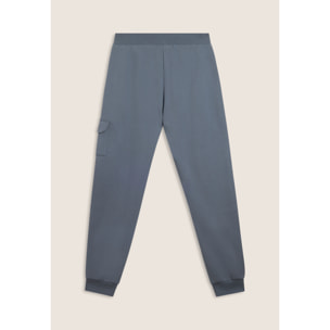 Pantaloni in felpa con tasca cargo e fondo a polsino