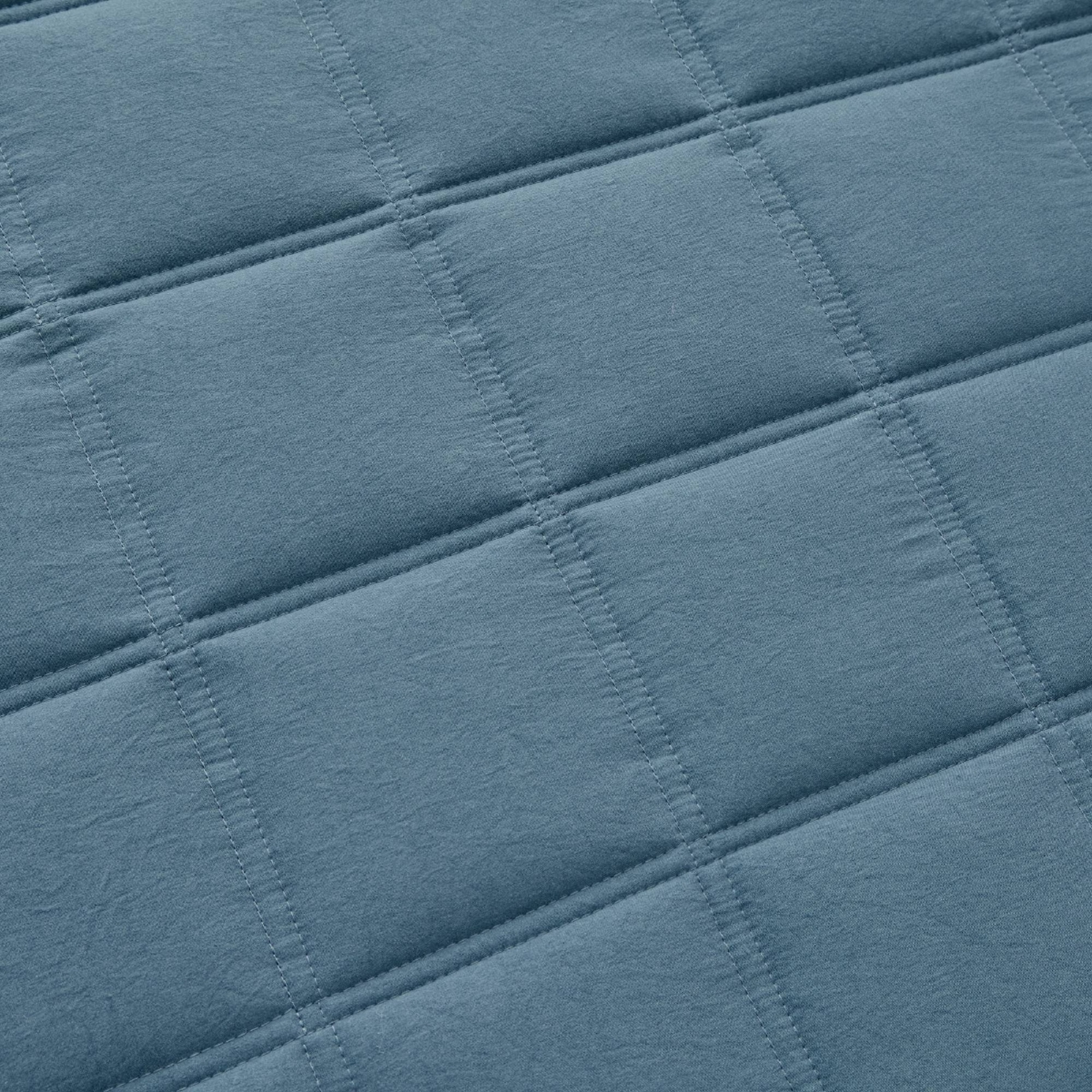 Colcha de microfibra King color azul oscuro Poliéster
