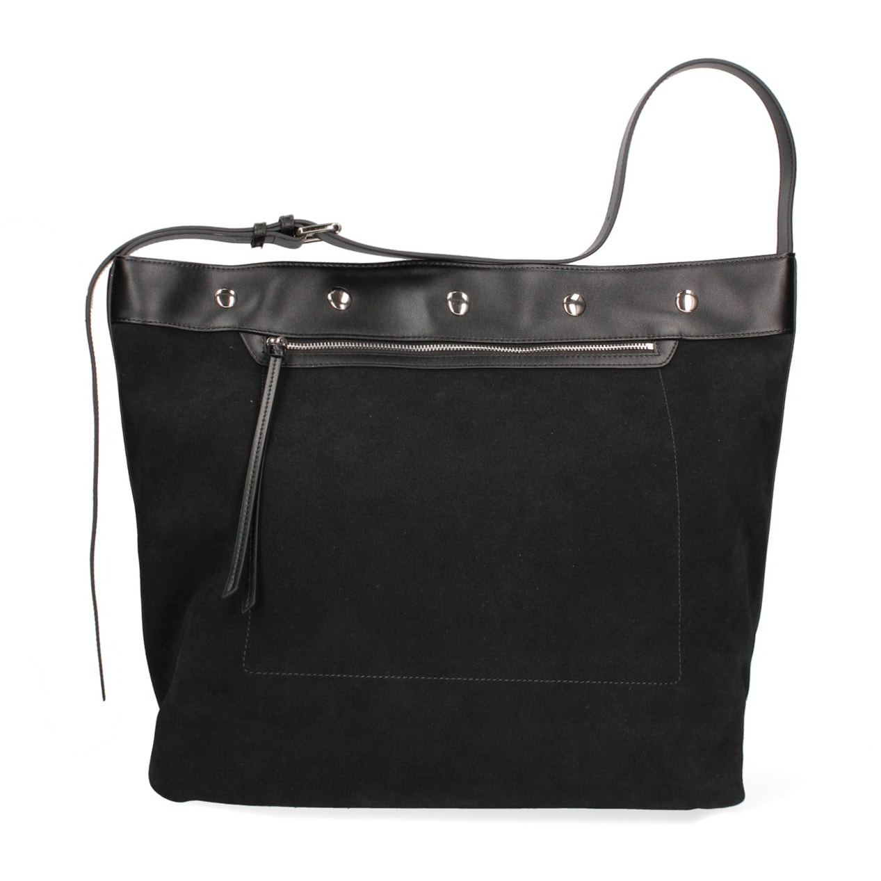 Borsa a spalla da donna Made in Italy - Modello Ardenza Pro - Pelle e Cotone - 33.0 x 35.0 x 20.0 cm