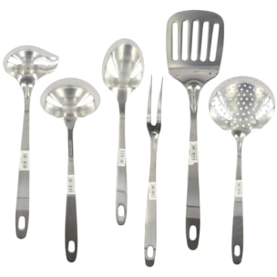 Ensemble ustensiles de cuisine 6 pièces inox Fackelmann Oxford