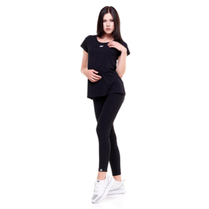 Camiseta básica mujer manga corta cuello redondo