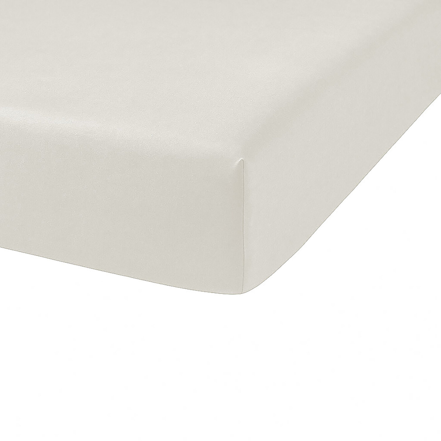 Drap Housse Coton 57fils Uni - Bonnet 35cm Ivoire