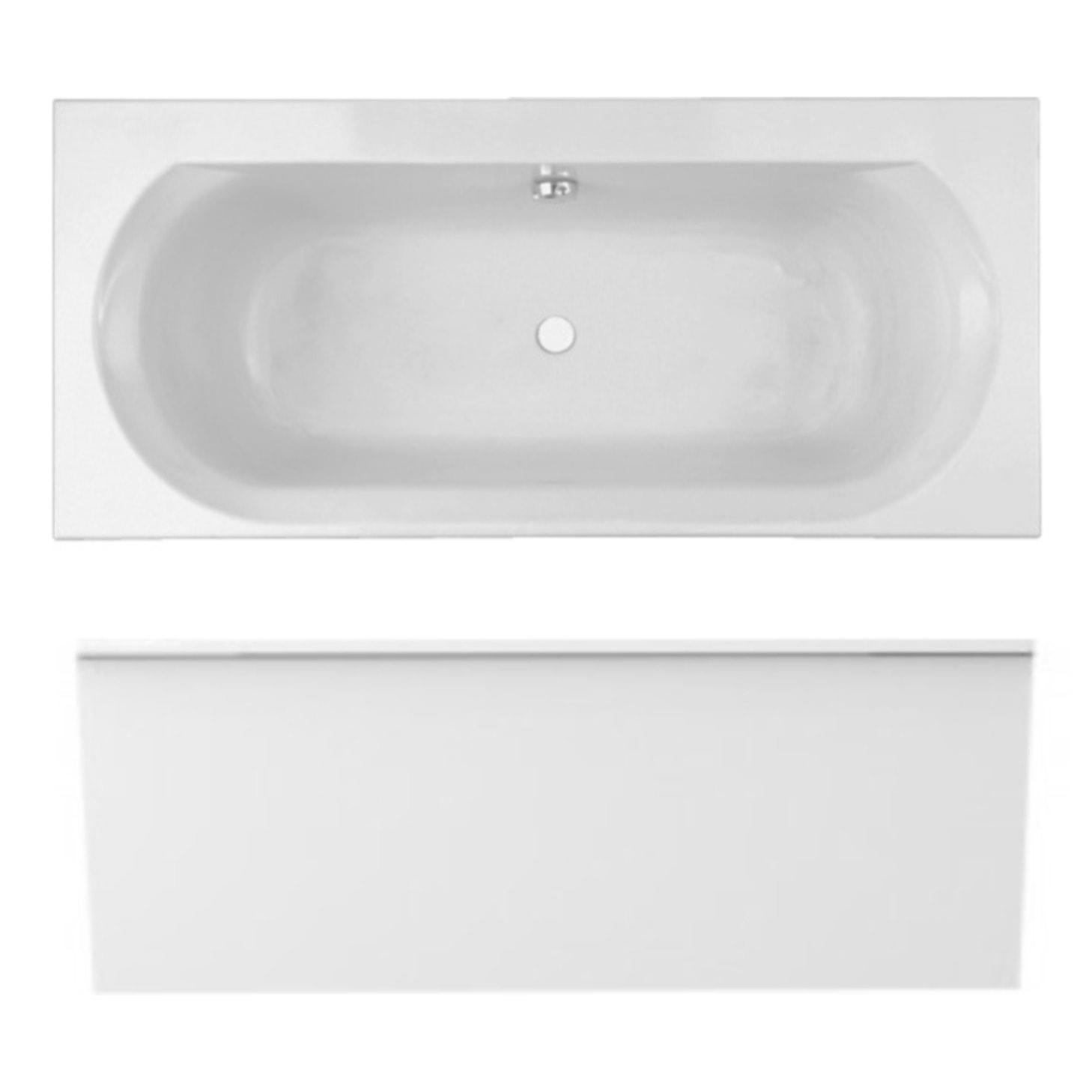 Pack baignoire Elise + tablier en niche + vidage