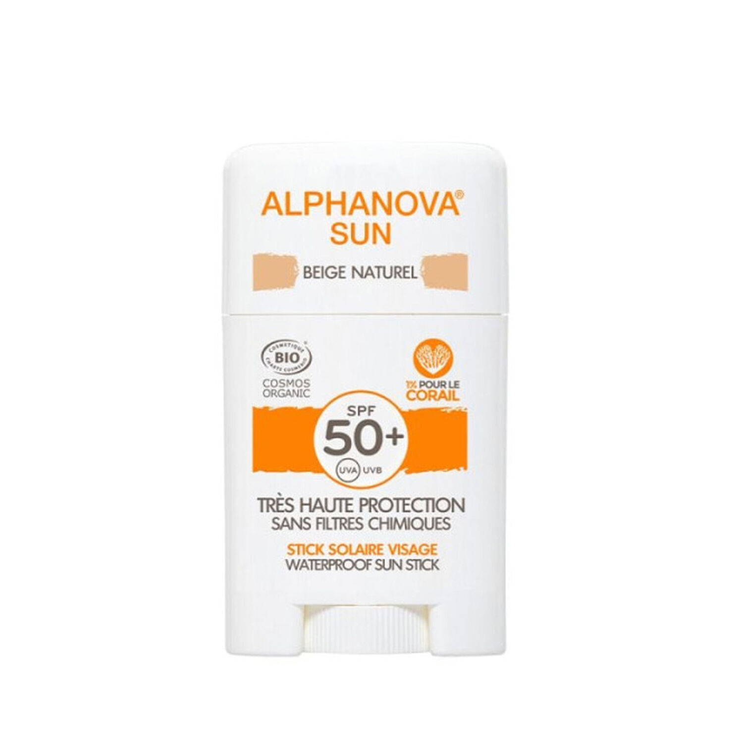 Protection Solaire SPF50+ Bio - Stick Teinté Beige naturel