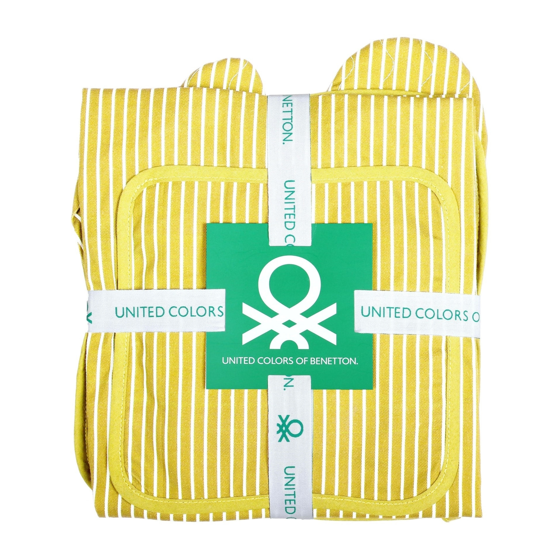 Set 3pc delantal (delantal + manopla + agarrador),100% algodón, 190gsm amarillo benetton