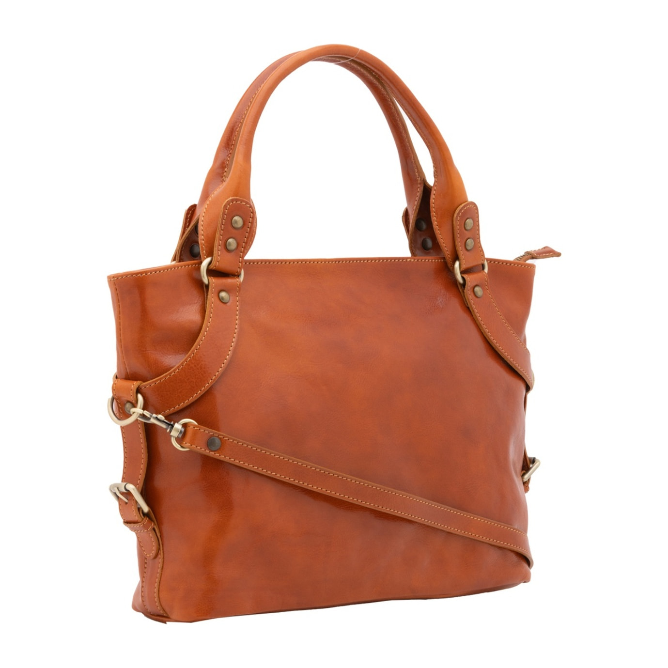 Borsa a mano da donna - Modello False - 100% pelle - 43.0 x 28.0 x 12.0 cm