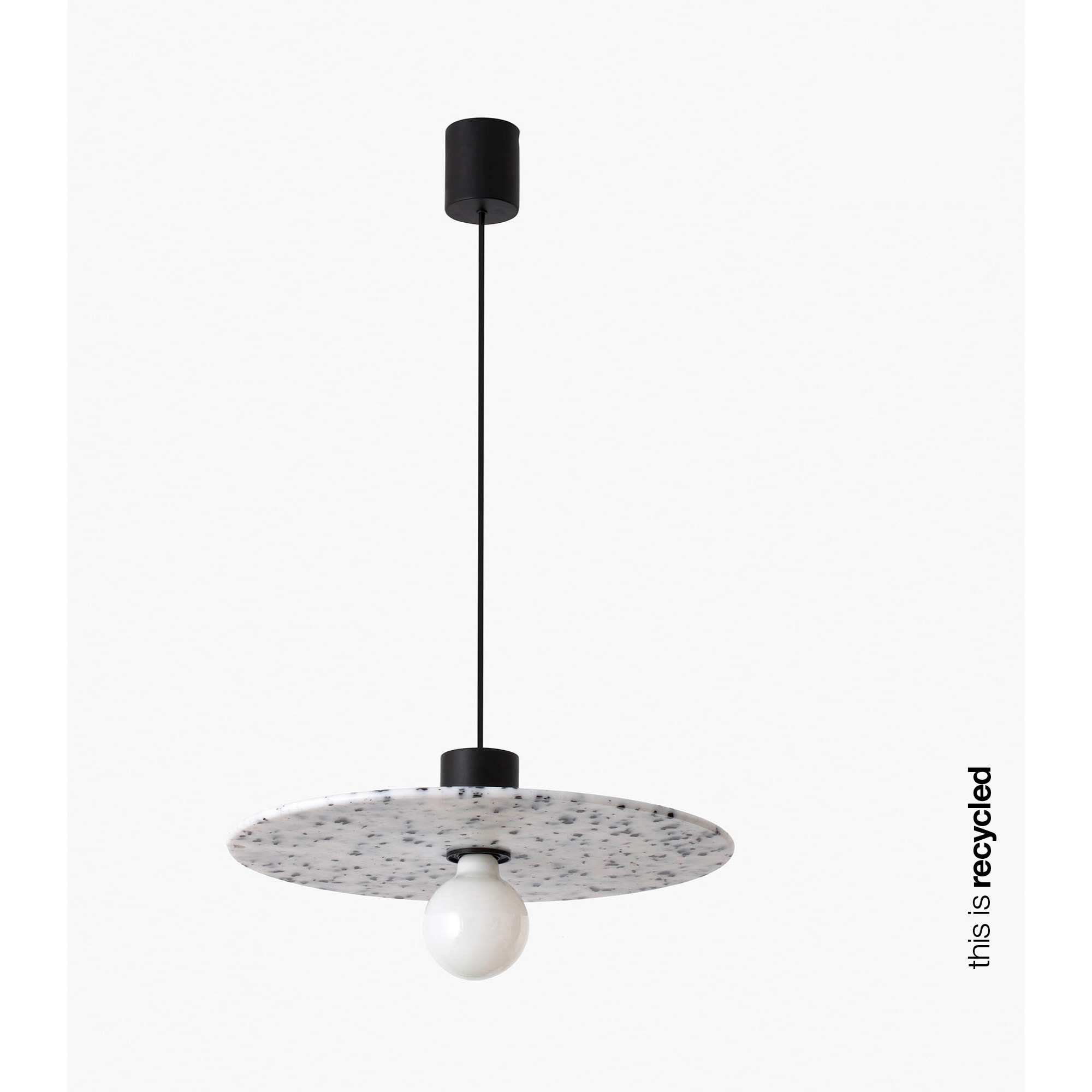 CONFETTI 400 Lampe suspension en marmoreal recyclé ø45cm