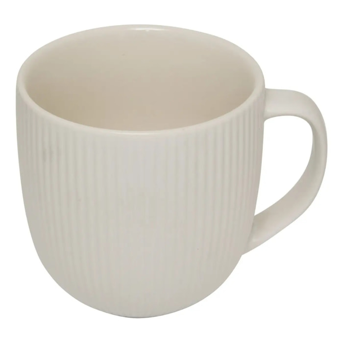 Mug strié Strata blanc 21cl